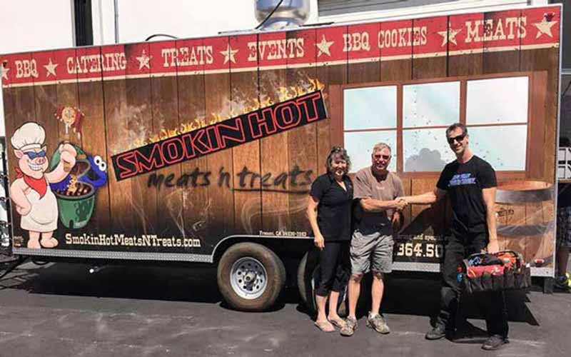 Fire Extinguisher & Food Truck Kitchen Inspection Service Customer Review by Doug Westby, Owner of Smokin' Hot Meats 'n Treats, Valley Springs, CA 95252.