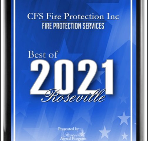Best of 2021 Award for Fire Protection Services in Roseville, California for CFS Fire Protection, Inc. This is their fourth award.