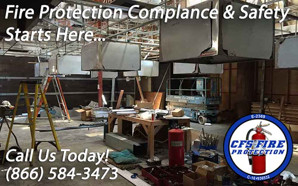 Restaurant Commercial Kitchen Fire Protection Compliance & Safety Starts with a Quality Fire Protection Services provided by CFS Fire Protection, Inc. in Sacramento, CA.